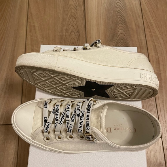 Dior WALK'N'DIOR SNEAKER White Cotton Canvas - Picture 9 of 12